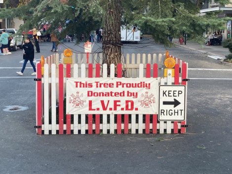 Annual Volunteer Fire Department Christmas tree raising kicks off Lemoore holiday season The tree has been a gift of the Lemoore Volunteer Firefighters for nearly 100 years.